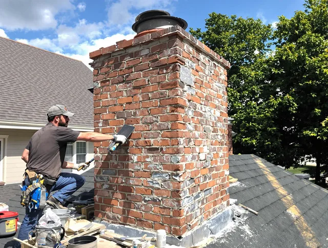 Completed chimney rebuild by Kendale Lakes Chimney Sweep in Kendale Lakes, FL