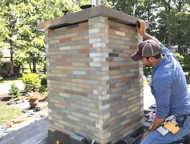 Kendale Lakes Chimney Sweep completing a modern chimney remodel in Kendale Lakes, FL