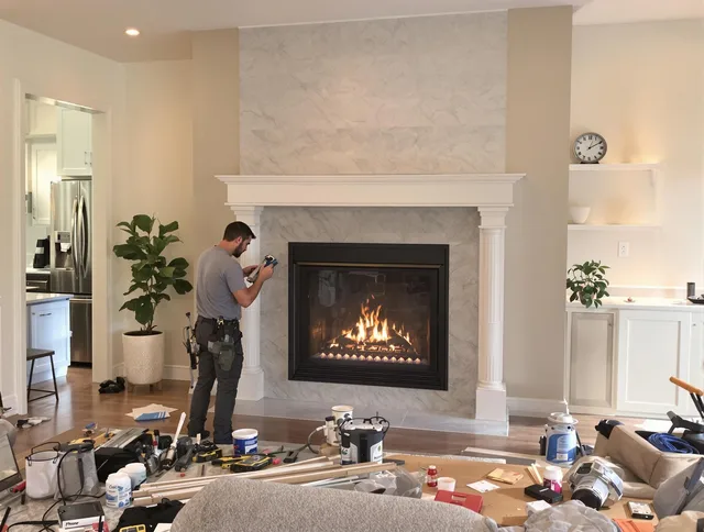 Newly installed fireplace by Kendale Lakes Chimney Sweep in Kendale Lakes, FL